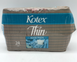 Vintage 1989 Kotex Thin Maxi Pads 24 Count Wrapped Pads New Open Bag REA... - £20.53 GBP