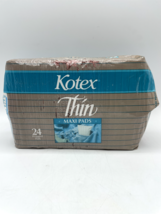 Vintage 1989 Kotex Thin Maxi Pads 24 Count Wrapped Pads New Open Bag READ Bs248 - £20.57 GBP