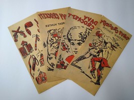 Davy Crockett Iron On Transfers Vintage Decals Cowboys Wild West 1950s Lot Of 4 - $11.40