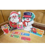 Vintage 1960s-70s Christmas Gift Tags Santa Snowmen Dog Presents Sleigh ... - $38.82 CAD