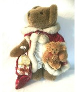 Sasha &amp; Nicholas Holiday Collectible Bear 2003 Vintage Bag Gifts Faux Fu... - £23.64 GBP