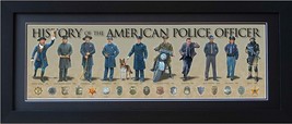 History of American Police Officer Framed Print 36 x 11.75 Flat Frame Molding - £100.98 GBP