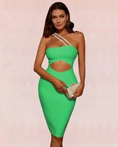 Entwined Bandage Midi Dress - Green - £77.71 GBP