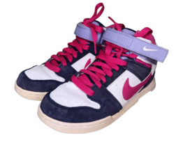 Nike Air Girl&#39;s Youth Size 5 Purple Pink Mogan Mid Sneakers Shoes 442446-560 - £19.46 GBP