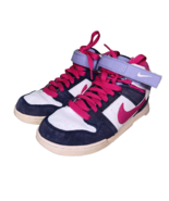 Nike Air Girl&#39;s Youth Size 5 Purple Pink Mogan Mid Sneakers Shoes 442446... - £19.41 GBP