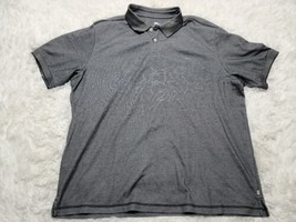 Tommy Bahama Men’s Golf Polo Shirt XXL Gray Black Trim Shiny Supima Blend Logo - £12.71 GBP