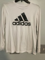 Adidas Women’s Size Medium 8-10 Long Sleeve White/Black Logo T-Shirt . - $8.30