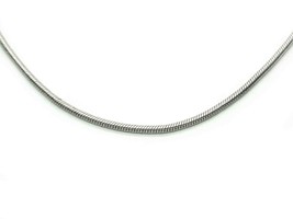 1mm Wide Snake Chain Necklace 14k White Gold 16&quot; Long 6.6 Grams - £503.44 GBP