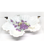 Vintage Hand Painted Dish Gold Trim Floral Scalloped Edges Signed Candy ... - €8,49 EUR