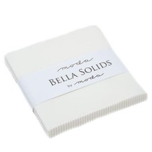 5&quot; Charm Squares Bella Solids Off-White Quilter&#39;s Cotton Fabric Precuts M532.40 - £9.42 GBP