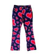 Delia&#39;s Dolls Kill Y2K Heart Low Rise Black Purple Red Pink Flare Jeans ... - $47.03 CAD