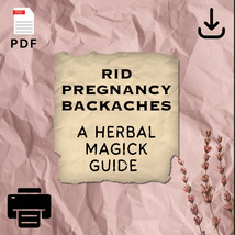 RID BACKACHES Caused Due To Pregnancy - How To Herbal Magick Guide - Diy - Téléc - £9.77 GBP