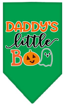 Daddy&#39;s Little Boo Screen Print Bandana Emerald Green Size Large - £9.11 GBP