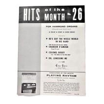 Sheet Music Hits of the Month No. 26 For Hammond Organs Ethel Smith Vint... - $281.56 MXN