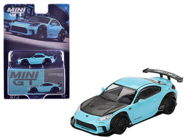 Toyota GR86 Baby Blue with Carbon Hood Ltd. Edition 1/64 Diecast Car by ... - $322.93 MXN