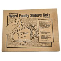 Montessori Toy Lakeshore Word Family Sliders RR265 Complete 37 Cards Con... - $39.60