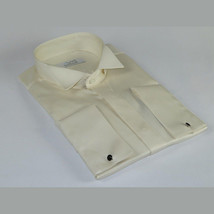 Mens CEREMONIA Tuxedo Formal Shirt 100% Cotton Turkey Slim Fit #stn 17 aty ivory image 5