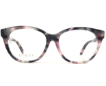Gucci Eyeglasses Frames GG0211OA 003 Gray Pink Tortoise Stars Crystals 5... - $186.78