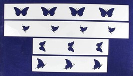 Butterfly Border 4 Piece Stencil Set-Border-14 Mil -Painting /Crafts/ Templates - $20.84