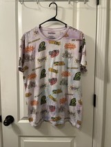 Nickelodeon 2019 Viacom International Men&#39;s T-Shirt All Over Print Size ... - £27.93 GBP