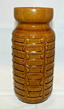 Carstens West Germany Pottery Brown Tall Vase 28.5cm 11.25&quot; E1-28 Vintage  - £60.32 GBP