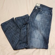 alexander julian colours jeans size 34 men&#39;s dark wash straight slim blue 34x32 - £23.28 GBP