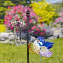 Zaer Ltd. Decorative Iron Bird Garden Stake in 5 Styles (Hummingbirds Tiki &amp; Tik - £59.22 GBP