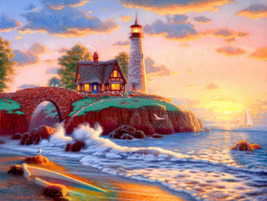 Lighthouse Point Sunset Cross Stitch Pattern***LOOK*** - $2.95