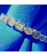 EARTH MINED DIAMOND Deco Wedding Band ORIGINAL SOLID 14K GOLD Anniversar... - $2,465.25