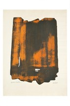 PIERRE SOULAGES Eau Forte, Ink 23.75&quot; x 25.75&quot; Offset Lithograph 2025 Mo... - $82.17