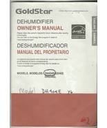 Printed Owners Manual 30 pages Goldstar Dehumidifier DH404E GD40E &amp; DH504EL - $443.68 MXN