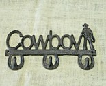 Coat Rack Wall Mount Coat Hooks Hat Western Cowboy Rustic Farmhouse Robe... - £10.94 GBP