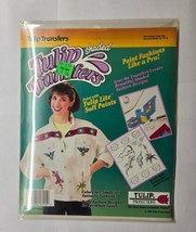 Vintage 90s Tulip Shaded Transfers Iron-On Fabric Painting Sun Country M... - £9.33 GBP