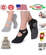 Cushioned Non-Slip Yoga Socks with Stylish Design for Women – One Size F... - $34.53 CAD