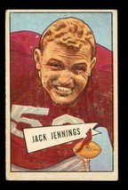 Vintage Football Card 1952 Bowman College To Pro Large #59 Jack Jennings - £10.04 GBP
