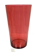 Antique Polished Bottom Cranberry Red Glass Juice Water Tumbler 3 5/8" Tall - $19.80