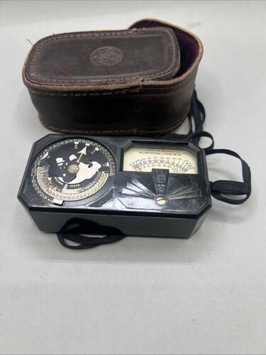 Vtg Art Deco Weston Photronic Light Exposure Meter Model 650 W/ Case Bakelite  Item image 2