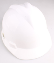 White MSA V-Gard Front Brim Hard Hat CSA Z94 Type 1 Class E Fas-Trac Hel... - $14.97