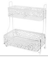 WHITE TWO TIER FIORE VANITY ORGANIZER - £87.04 GBP