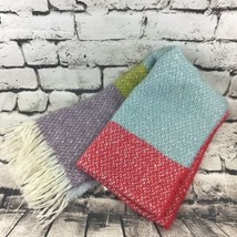 Maurices Multi Color Blanket Scarf Large 19X72” Knit Fringe Soft Warm Winter - £11.60 GBP