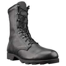 Mens RO-SEARCH Military Black Leather Spike Protective 6.5 Regular Flyers Boots - £53.43 GBP
