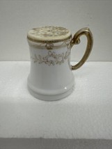 Vintage White/Gold Paint Salt or Pepper Shaker Nippon Japan - £7.52 GBP