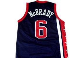 Tracy McGrady #6 Team USA Men Basketball Jersey Navy Blue Any Size image 2