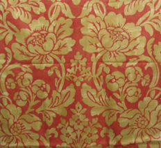 Schumacher Lucette Damask Floral Red 5.55-Yards Fabric Remnant - £175.85 GBP