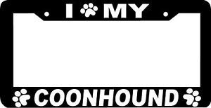 COONHOUND DOG paw print License Plate Frame - $4.49
