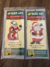 1998 DIY Yard Art Pattern Christmas Holiday Santa / Mrs Claus 28&quot;x47&quot; - $17.99