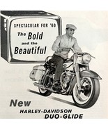 Harley Davidson Duo Glide Advertisement 1960 Motorcycle Bold Beautiful L... - $54.32 CAD