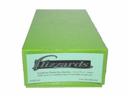 Double Row 2x3 Slab Storage Box - Lime Green - 12 x 5 3/4 x 3 - £18.37 GBP