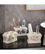 Ceramic Toothbrush Holder Storage Box Cover Couple Clothes - £24.13 GBP