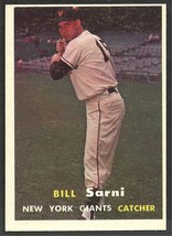 New York Giants Bill Sarni 1957 Topps Baseball Card # 86 nr mt - £6.09 GBP